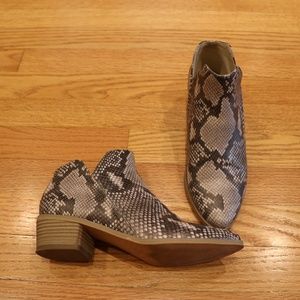 Dolce Vita Faux Snakeskin Booties